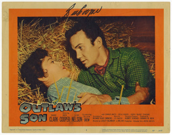 OUTLAW'S SON (1957) 31777 Original Scene Lobby Card  Signed by Ben Cooper Original U.S. Lobby Card (11x14) Fine Condition