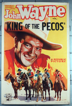 KING OF THE PECOS (1936) 31930 Movie Poster  John Wayne  Muriel Evans  Yakima Canutt  Jack Curtis  Joseph Kane Original U.S. One-Sheet Poster (27x41) Folded in Fine Plus Condition