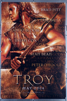 TROY (2004) 15505  Movie Poster  Brad Pitt  Wolfgang Petersen Original U.S. Advance One-Sheet  (27x41) Style A   Rolled Never Folded  Very Fine Condition