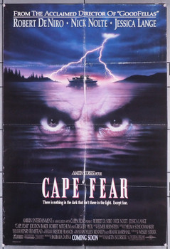 CAPE FEAR (1991) 31937 Movie Poster  Robert DeNiro  Nick Nolte  Jessica Lange  Martin Scorsese Original U.S. One-Sheet Poster (27x40) Double Sided  Folded  Good Condition