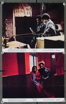 SHAFT (1971) 29045   Richard Roundtree Movie 8x10 lobbies Original 8x10 Color Lobby Lithographs (2)  Very Good Condition