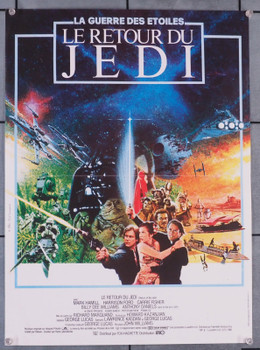 STAR WARS: EPISODE VI - RETURN OF THE JEDI  (1983) 31891 Movie Poster  French Original   Original French Petite (15x21) Folded Once  Fine Plus Condition  Art by Michel Jouin125