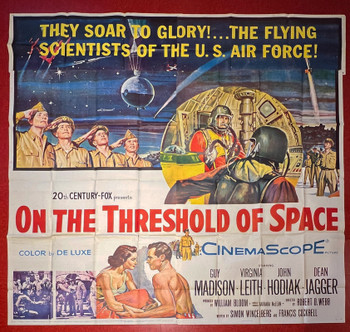 ON THE THRESHOLD OF SPACE (1956) 9788 Movie Poster  Six-Sheet  81x81 Original U.S. Six-Sheet Poster  Theater Used  Folded  Fine Plus Condition