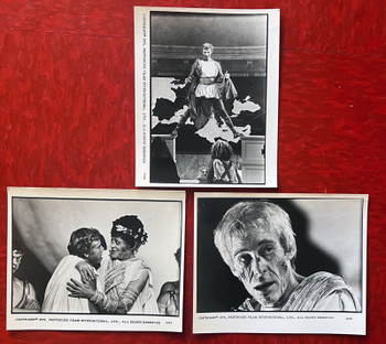CALIGULA (1979) 32001 Three Producer Issued Publicity Photographs  Original Three Gelatin Silver Prints  (8x10) Very Fine Condition