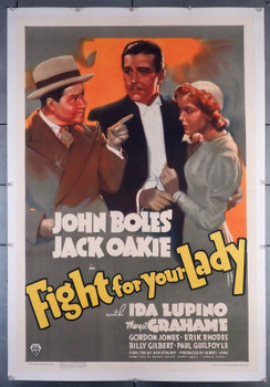 FIGHT FOR YOUR LADY (1937) 32023 Movie Poster Original U.S. One-Sheet Poster (27x41) Linen Backed  Very Fine