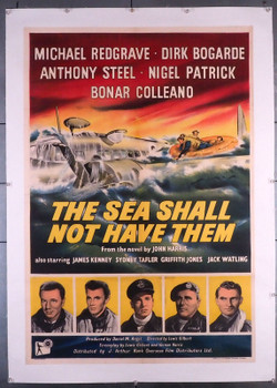 SEA SHALL NOT HAVE THEM, THE (1954) 32024 Movie Poster Original British One-Sheet Poster (27x41) Linen Backed  Fine Plus