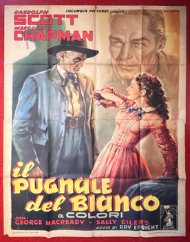 CORONER CREEK (1948) 31567 Movie Poster Original Italian 79x55 Poster  Folded  Randolph Scott  Marguerite Chapman