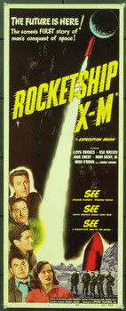 ROCKETSHIP X-M (1950) 999 Original Lippert Films Insert Poster (14x36). Paper-Backed. Fine Plus condition.