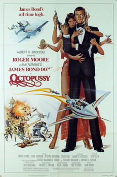 OCTOPUSSY (1983) 8782  Roger Moore as James Bond Movie Poster Original Original MGM/ United Artists One Sheet Poster (27x41). Folded. Very Fine Condition.
