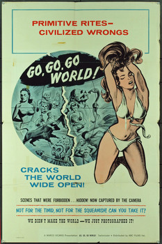 MONDO INFERNO (1964) 10664 Movie Poster  Exploitation  Antonio Margheriti  Marco Vicario Original ABC Films One Sheet Poster (27x41). Folded. Very Good Condition.