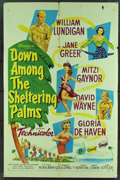 DOWN AMONG THE SHELTERING PALMS (1951) 11050 Original 20th Century-Fox One Sheet Poster (27x41). Good Condition