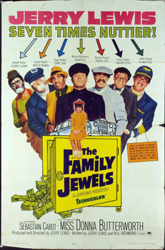 FAMILY JEWELS, THE (1965) 11455 Original Paramount Pictures One Sheet Poster (27x41).  Folded.  Very Good Condition.