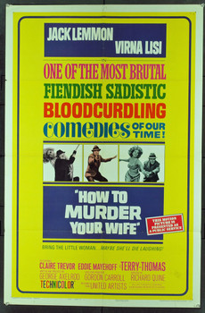 HOW TO MURDER YOUR WIFE (1965) 11462 Original United Artists Style B One Sheet Poster (27x41).  Folded.  Good Condition.