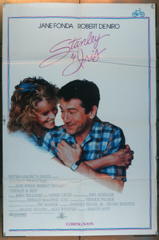 STANLEY & IRIS (1989) 11639  Movie Poster  Jane Fonda  Robert De Niro  Martin Ritt Original MGM Advance or Teaser One Sheet Poster (27x41). Folded.  Theater-Used Good Condition