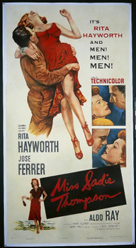 MISS SADIE THOMPSON (1953) 15196 Movie Poster Original Columbia Pictures Three Sheet Poster (41x81). Linen-backed. Very fine.