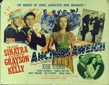 ANCHORS AWEIGH (1945) 16411 Original MGM Half Sheet Poster (22x28). Folded. Very good condition.