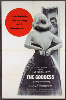 GODDESS, THE (1958) 20842 Original Columbia Pictures One Sheet (27x41). Folded.  Very Fine Plus.