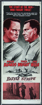 MEN, THE (1950) 12782 Original National Telefilm Associates 1957 Re-Release Insert Poster (14x36).  Folded.  Fine.