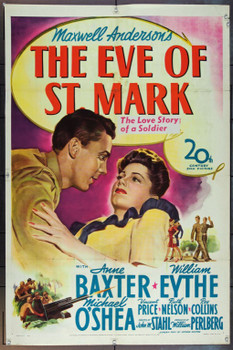 EVE OF ST. MARK, THE (1944) 13832  Movie Poster (27x41) Anne Baxter  William Eythe  Michael O'Shea  John Stahl  Original 20th Century-Fox One Sheet Poster (27x41).  Folded.  Very Good.