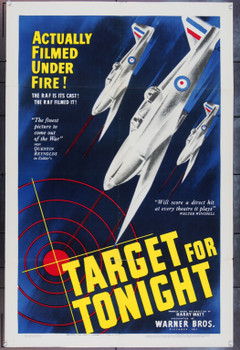TARGET FOR TONIGHT (1941) 13833 Original Warner Brothers One Sheet Poster (27x41).  Folded.  Very Fine Condition