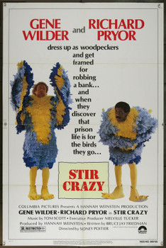 STIR CRAZY (1980) 11913  Movie Poster (27x41)  Original Columbia Pictures One Sheet Poster (27x41).  Folded.  Very Good Condition.
