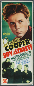 BOY OF THE STREETS (1937) 4487 Original Monogram Pictures Insert Poster (14x36).  Unfolded.  Very Fine.