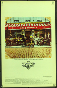 MADWOMAN OF CHAILLOT, THE (1969) 21892 Movie Poster  Katherine Hepburn Original Warner Brothers Window Card (14x22). Very Fine.