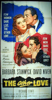 OTHER LOVE, THE (1947) 8071 United Artists Three Sheet Poster. 41x81. Folded.  Not assembled.  Fine.