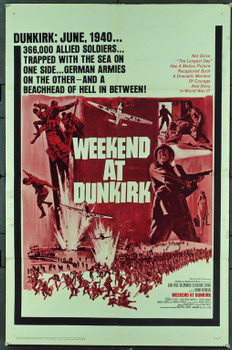 WEEKEND AT DUNKIRK (1965) 11290 Movie Poster  Jean-Paul Belmondo  Catherine Spaak  Ronald Howard WEEKEND AT DUNKIRK (1964) Original 20th Century-Fox One Sheet Poster (27x41).  Folded.  Very fine condition.