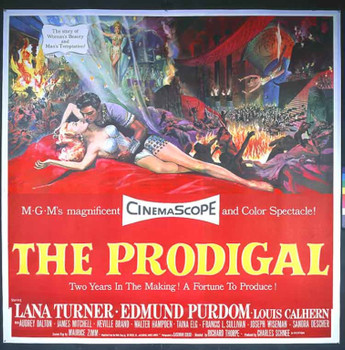 PRODIGAL, THE (1955) 15626 Original MGM Six Sheet Poster (81x81).  Near Mint Condition.