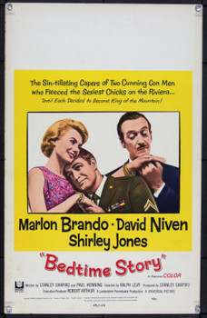 BEDTIME STORY (1964) 19811 Original Universal Pictures Window Card (14x22).  Very fine.