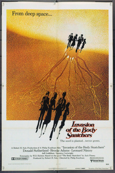 INVASION OF THE BODY SNATCHERS (1978) 3171  Movie Poster  (27x41)  Folded  Donald Sutherland  Brooke Adams  Jeff Goldblum   Philip Kaufman Original United Artists Advance One Sheet Poster (27x41).  Folded.  Fine.