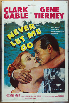 NEVER LET ME GO (1953) 2145 Original MGM One Sheet Poster (27x41).  Folded.  Very Fine.