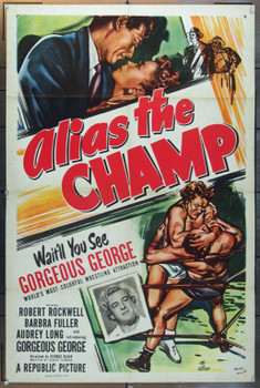 ALIAS THE CHAMP (1949) 2144 Movie Poster Original Republic Pictures One Sheet Poster (27x41).  Folded.  Very Fine Condition.