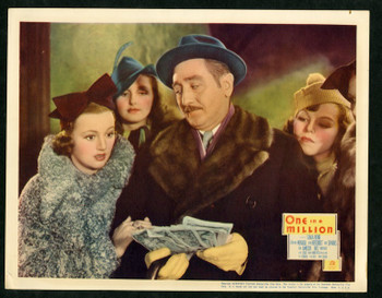ONE IN A MILLION (1936) 2568 Movie Poster    Adolphe Menjou  Sonja Henie  Aline Judge  Sidney Lanfield  Very Fine 20th Century Fox Original Scene Lobby Card  (11x14)   Very Fine