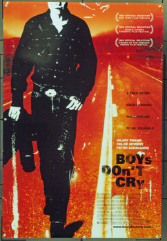 BOYS DON'T CRY (1999) 16154 Original Fox Searchlight Pictures One Sheet Poster (27x41).  Unfolded.  Fine Plus.