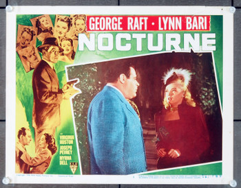 NOCTURNE (1946) 8102 Original RKO lobby scene card    11x14   Very Good Plus Condition.