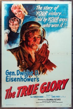 TRUE GLORY, THE (1945) 8426 Columbia Pictures One Sheet Poster   27x41  Folded  Very Good Condition