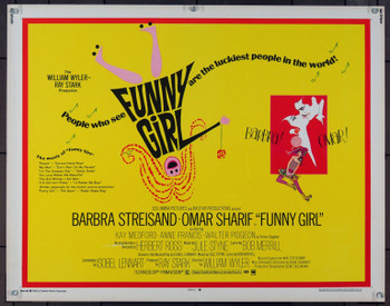 FUNNY GIRL (1968) 821 Movie Poster Barbra Streisand  Omar Sharif  William Wyler U.S. Half Sheet Poster   22x28  Never folded.  Very Fine Plus
