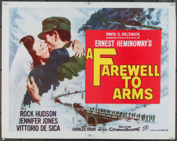 FAREWELL TO ARMS, A (1958) 932 Selznick Studios Original Half Sheet Poster    22x28   Unfolded  Fine Plus to Very Fine