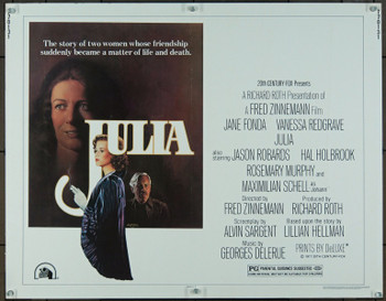 JULIA (1977) 895 Original 20th Century-Fox Half Sheet Poster (22x28).  Unfolded.  Very Fine.