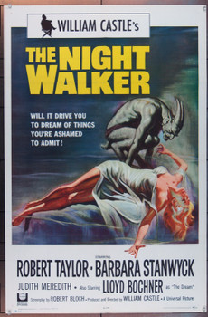 NIGHT WALKER, THE (1965) 4934 Original Universal Pictures One Sheet Poster (27x41).  Folded.  Very Fine Condition.