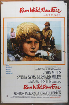 RUN WILD, RUN FREE (1969) 5042 Original Columbia Pictures One Sheet Poster (27x41).  Folded.  Good Condition Only. RUN WILD, RUN FREE (1969) 5042 Original Columbia Pictures One Sheet Poster (27x41).  Folded.  Good Condition Only.