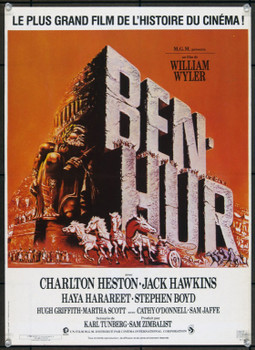 BEN-HUR (1959) 4680  Movie Poster  French 16x21  Charlton Heston  Stephen Boyd  Haya Harareet  William Wyler Small French  Re-release of 1986  Fine Plus Condition