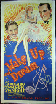 WAKE UP AND DREAM (1934) 19497 Universal Pictures Original Three Sheet Poster  41x81  Linen backed.  Very Fine Condition