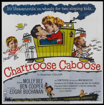 CHARTROOSE CABOOSE (1960) 4828 Universal Pictures Original Six Sheet Poster   81x81  Folded  Never Used  Fine Plus Condition