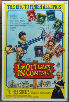 OUTLAWS IS COMING!, THE (1965) 11483 Original Columbia Pictures One Sheet Poster (27x41).  Folded.  Fine Condition.