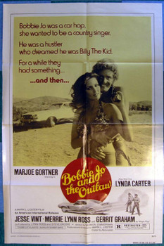 BOBBIE JO AND THE OUTLAW (1976) 16283 Original American International Pictures One Sheet Poster (27x41).  Folded.  Very Fine/