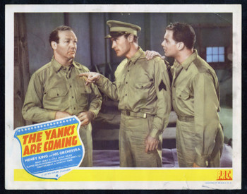 YANKS ARE COMING,THE (1942) 14837 Original Producers Releasing Corporation Scene Lobby Card (11x14).  Fine Plus Condition.