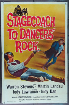 STAGECOACH TO DANCERS' ROCK (1962) 16563 Universal-International Original One Sheet Poster   27x41  Folded  Very Good Condition